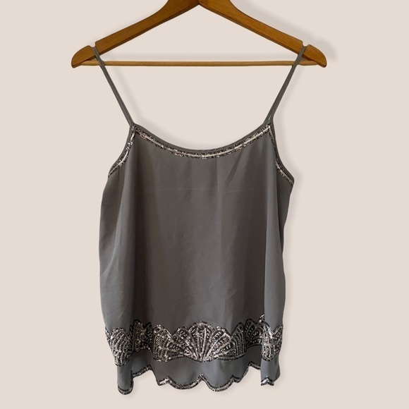 Express Sequins Open Back Camisole - Picture 1 of 6